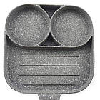 Сковорода порційна трисекційна 17 см антипригарна кухонна модель для приготування страв, фото 7