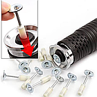 Монтажні цвяхи з круглою шайбою 8х42 мм 200 шт. міцне кріплення для будівельних і ремонтних робіт, фото 6