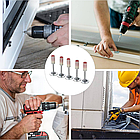 Монтажні цвяхи з круглою шайбою 8х42 мм 200 шт. міцне кріплення для будівельних і ремонтних робіт, фото 8