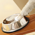 Миска котяча з неіржавкої сталі стійка металева тарілка для котів і дрібних собак дому, фото 8