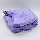 Оверсайз плед-халат із капюшоном 100х80 см Huggle Hoodie фіолетовий, тепла накидка для відпочинку вдома, фото 10