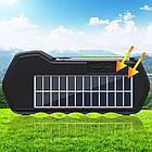 Портативна сонячна система з повербанком 7 Вт 1500 mAh GD-LITE-11 жовта, радіоприймач із ліхтарем і USB, фото 4