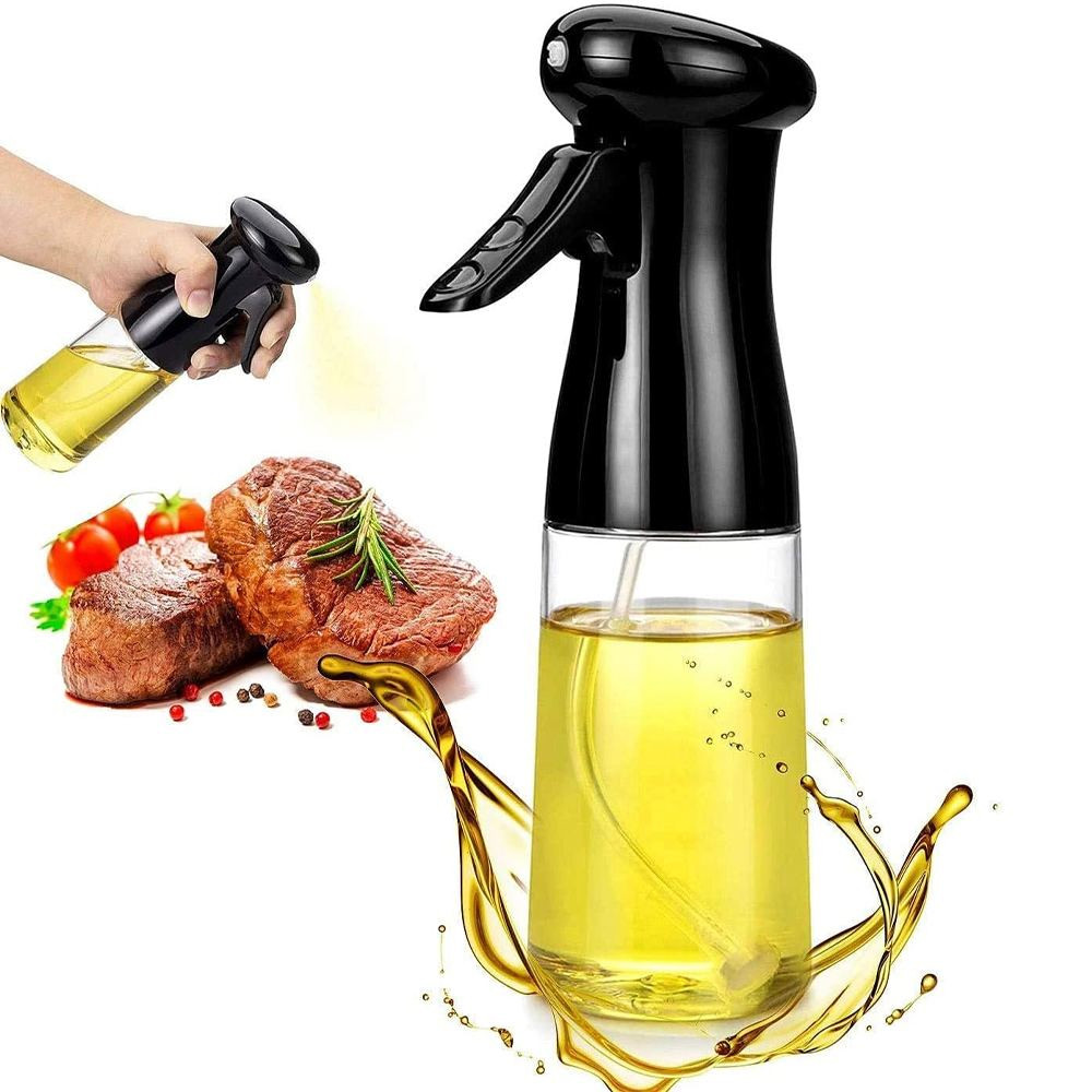 Розпилювач для олії 200 мл MAG-595 чорний, багаторазовий дозатор для кулінарії та салатів, фото 1