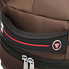 Рюкзак міський Biaowang коричневий 47х32х15 см з USB-портом зручний аксесуар для роботи та навчання, фото 7