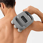 Перкусійний масажер для тіла YM-K60 сірий, 6 насадок, 9 режимів, бездротовий вібромасажер від USB, фото 2