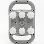 Перкусійний масажер для тіла YM-K60 сірий, 6 насадок, 9 режимів, бездротовий вібромасажер від USB, фото 4