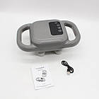 Перкусійний масажер для тіла YM-K60 сірий, 6 насадок, 9 режимів, бездротовий вібромасажер від USB, фото 10