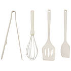 Набір кухонного приладдя 21 предмет GT-259 чорний, ложки, лопатки та віночки в підставці, фото 3