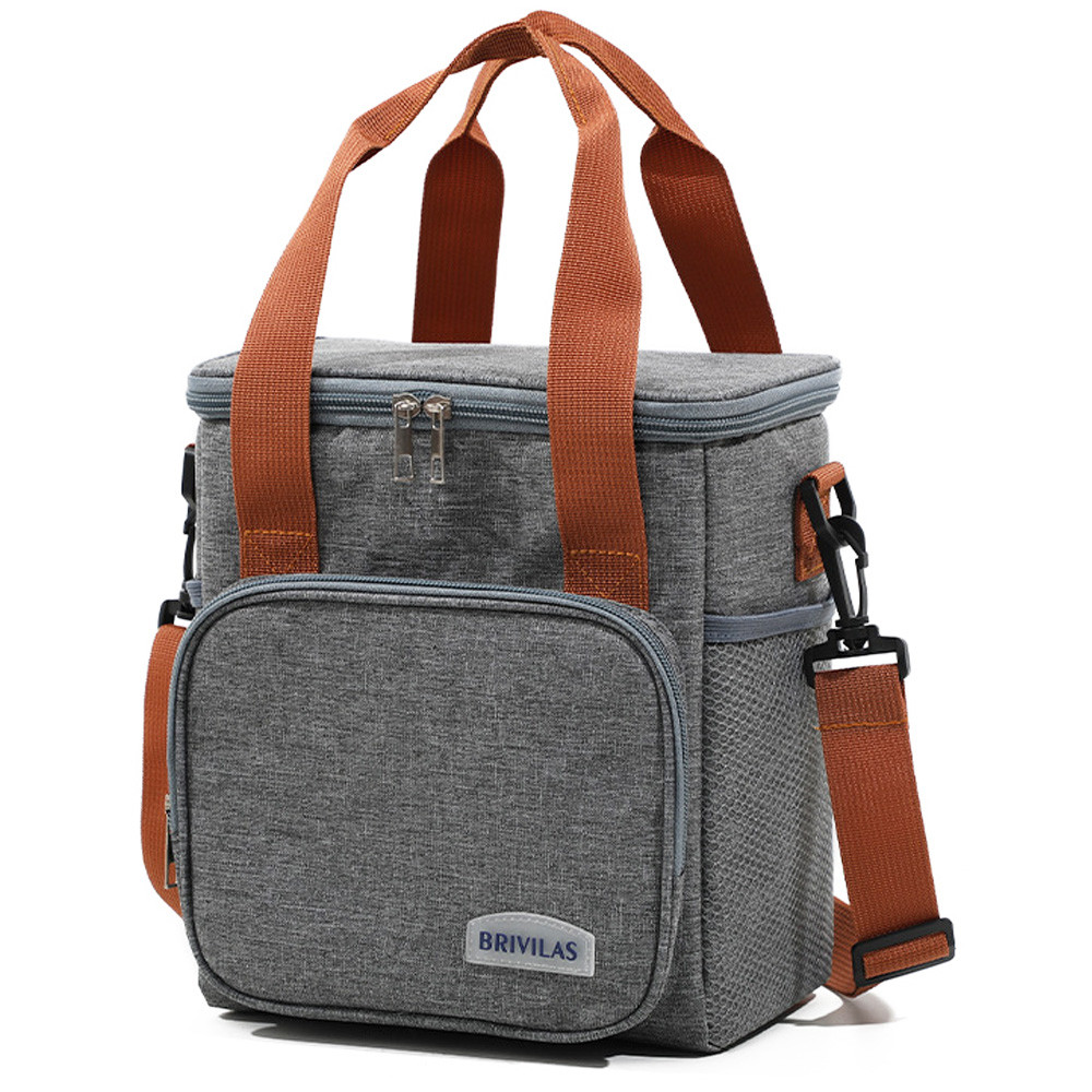 Термосумка для пікніка DF-02 Сіра, туристичний холодильник для зберігання продуктів і напоїв, фото 1