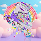 Розсувні ролики з підсвіткою фіолетові розмір 31-34 регульовані роликові ковзани для дітей, фото 5