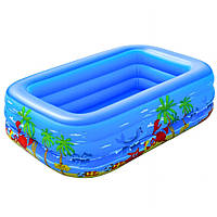 Надувний басейн для всієї родини 210х125х54 см, прямокутна форма для літнього відпочинку на дачі