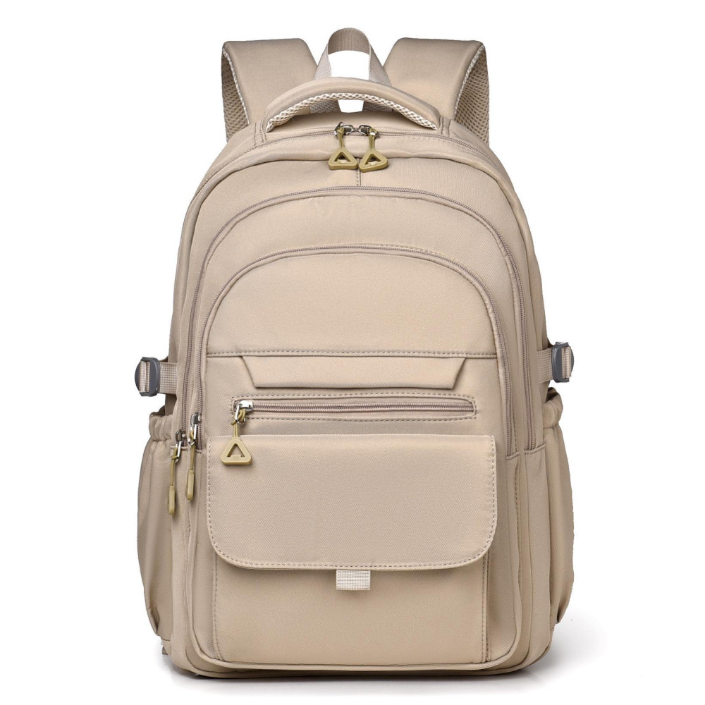 Рюкзак шкільний водонепроникний 44×29×13 см бежевий практична модель для навчання та повсякденного використання, фото 1
