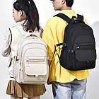 Рюкзак шкільний водонепроникний 44×29×13 см бежевий практична модель для навчання та повсякденного використання, фото 6