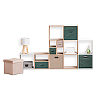 Органайзер для одягу з ручками 31х31 см зелений, складаний ящик для зберігання білизни й аксесуарів, фото 4