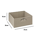 Органайзер для одягу з ручками 31х31 см зелений, складаний ящик для зберігання білизни й аксесуарів, фото 6