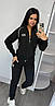 Спортивний жіночий костюм UIRN UIRN чорний (трикотаж двунить Туреччина), фото 3