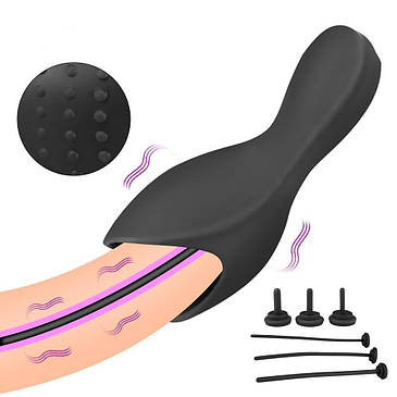 Уретральний вібратор Love Toy для пеніса та уретри з ереційним кільцем, фото 1