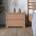 Приліжкова тумба з дерева Mebigrand Тоскана 61х46х41 см Коричневий (RAL8025) (MBG-21376)