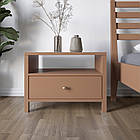 Тумба приліжкова з дерева Mebigrand Детройт 60х44х40 см Коричневий (RAL8025) (MBG-21393)