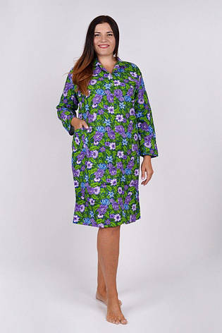 Жіночий байковий халат розміри від 46 до 64, фото 2