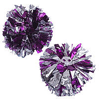 Помпони кулясті Кулі круглі блискучі для чирлідингу і танців із захопленнями-кільцями SP-Sport Pom-Poms C-1679 1шт кольори в