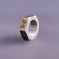 Контргайка різьбова нержавіюча DN10 (3/8"), н/ж сталь AISI304, шестигранна, BSPP, ГОСТ 8969-75