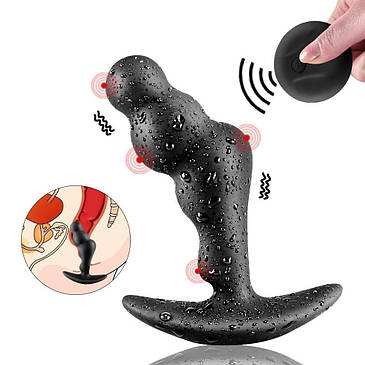 Анальна пробка Love Toy чоловічий масажер простати з пультом і 10 режимами, фото 1