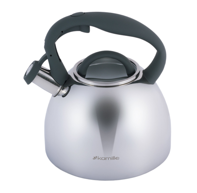 Чайник свистячий 2,7 л Kamille з нержавіючої сталі, фото 1