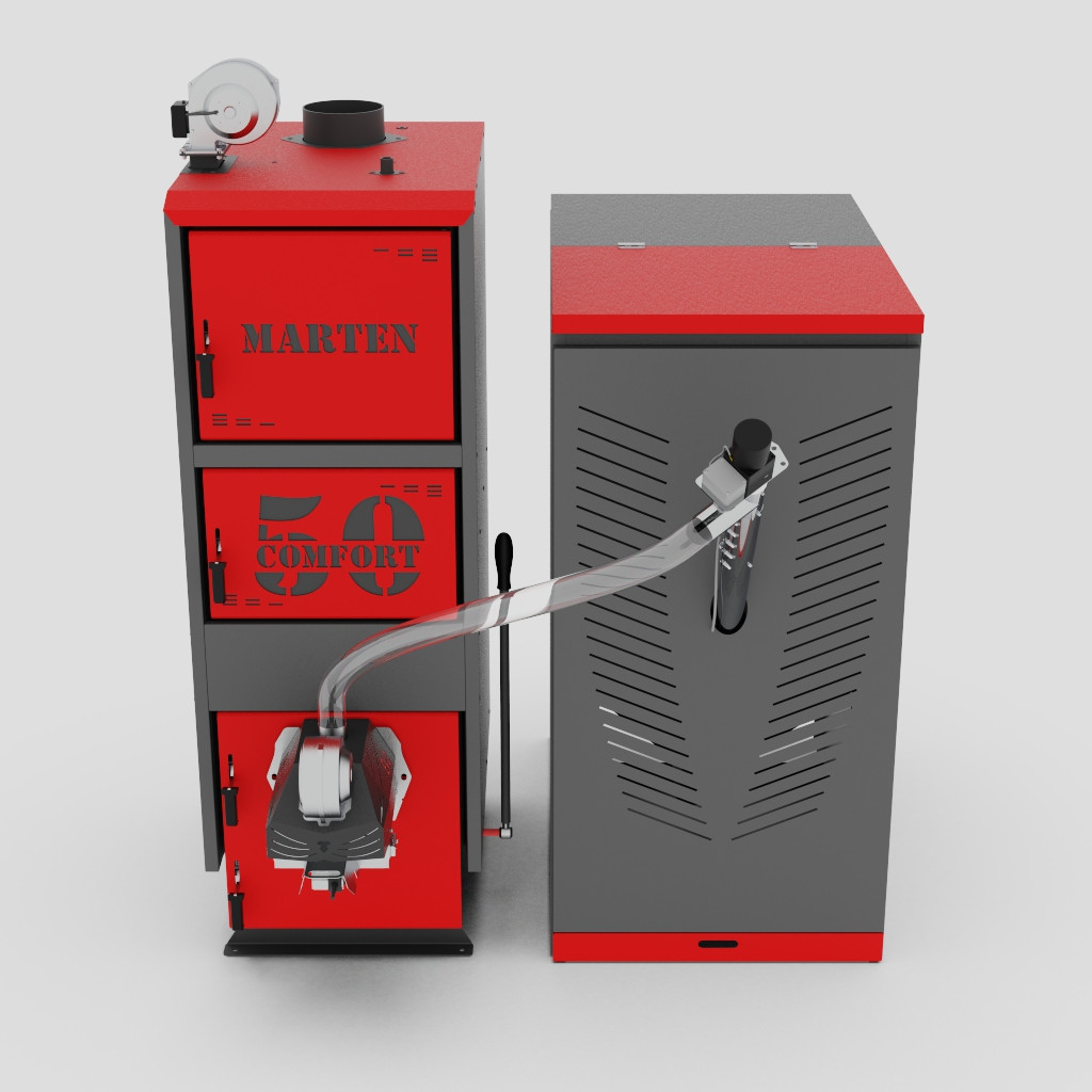50 кВт Пелетний котел 6 мм сталь Marten Comfort Pellet, фото 1