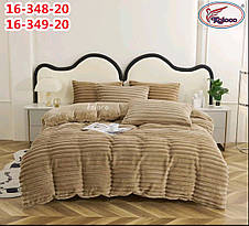 Тепла велюрова постільна білизна Koloco - півторашнє, фото 2