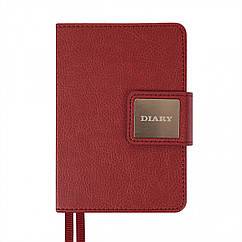 Щоденник А6 Leo Planner датований 2026 "Chiara", твердий, бордовий, 352 сторінки