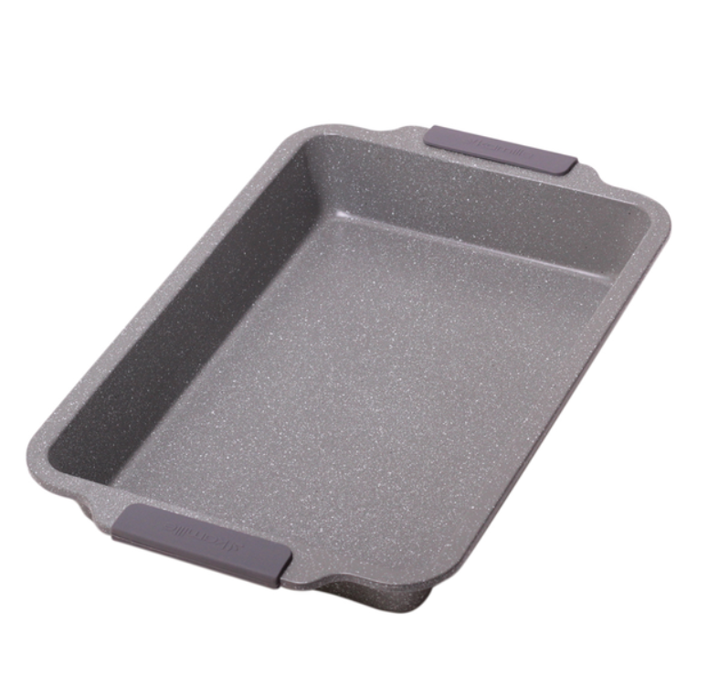 Форма для запікання Kamille 46х30х6 см із вуглецевої сталі з мармуровим покриттям, фото 1