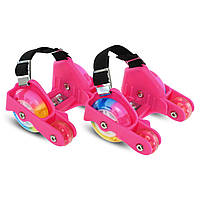 Ролики на п'яту взуття Флеш-ролери чотириколісні з розсувною системою Record Flashing Wheel SK-6376 Record Flashing Wheel SK-6376