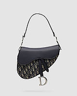 💎 Dior Saddle Bag Blue Dior Oblique Jacquard and Smooth Calfskin 25 х 19 х 6 см