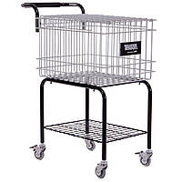 Кошик для тенісних м'ячів візок TENNIS BALL CART на 350 м'ячів TELOON T115-350 чорний-срібний