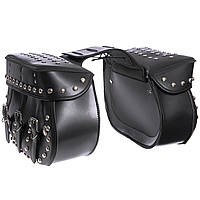 Кофри бічні для мотоцикла зі шкірозамінника BUOTAI H20 2 кофра чорний