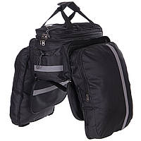 Мотосумка 2 в 1 на бак та багажник мотоцикла MS-0308 чорний-сірий