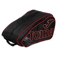 Тенісна сумка для ракеток падів тенісу на 2 ракетки Joma TORNEO 401538-165 58x31x31см чорний-червоний