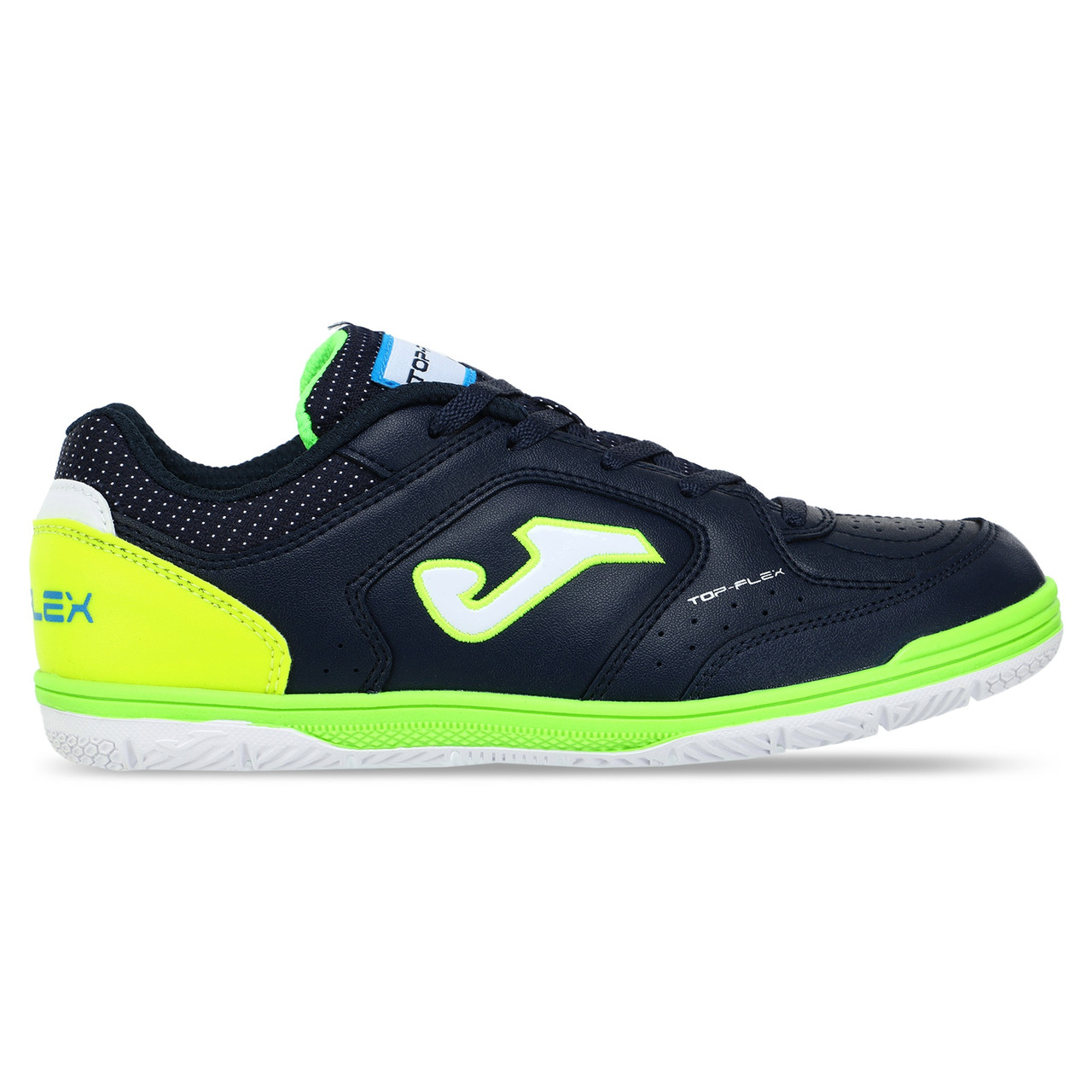 Футзалки взуття для міні-футболу дитяче Joma TOP FLEX TPJS2433IN розмір 30-37 темно-синій-салатовий, фото 1