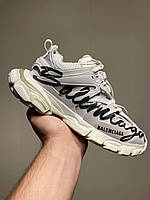 Бежеві жіночі кросівки Balenciaga Track Signature Beige - демісезонні балансіага трек