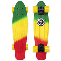 Пенні борд Penny Board круїзер пластиковий 22" FISH COLOR SK-402-11 салатовий-жовтий-червоний