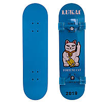 Скейтборд дерев'яний 31" LUKAI SK-1245-4 синій