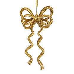 Ялинкова іграшка "Блискучий бантик", золота, 17 см Solar Moon