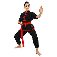 Костюм для занять кунг-фу або ушу (іфу) LIBOWANG CO-8872 140-180см чорний