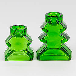 Набір з 2 підсвічників "Ялинка", зелений, 8,5*7 см Solar Moon