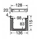 Лоток дренажний з решіткою Nicoll Connecto CAN10AHP, клас A15, фото 4