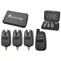 Сигналізатор клювання 3+1 GLADIATOR RF298 Black з пейджером Набір для риболовлі R_2546