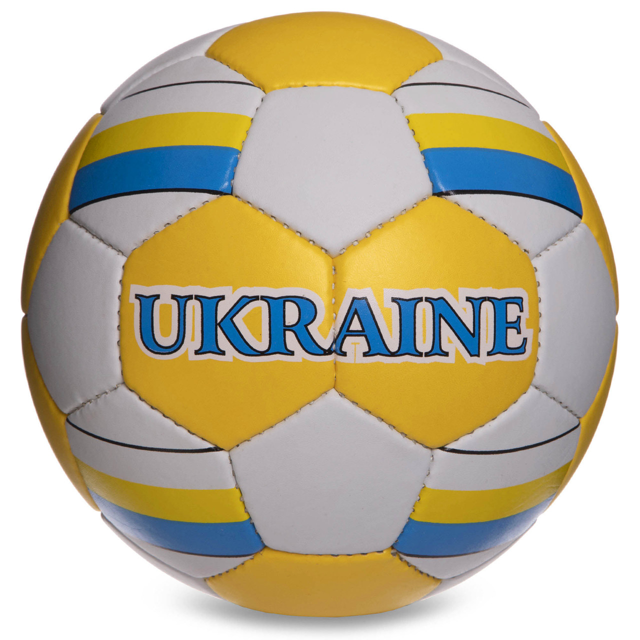 М'яч футбольний BALLONSTAR UKRAINE FB-0047-136 №5 PU білий-жовтий-блакитний, фото 1