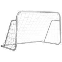 Ворота футбольні металеві розбірні з сіткою від виробника SP-Sport FB-0482 2шт білий