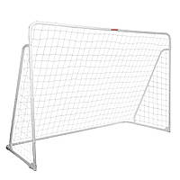 Ворота футбольні металеві розбірні з сіткою від виробника STAR SN930C 1шт білий